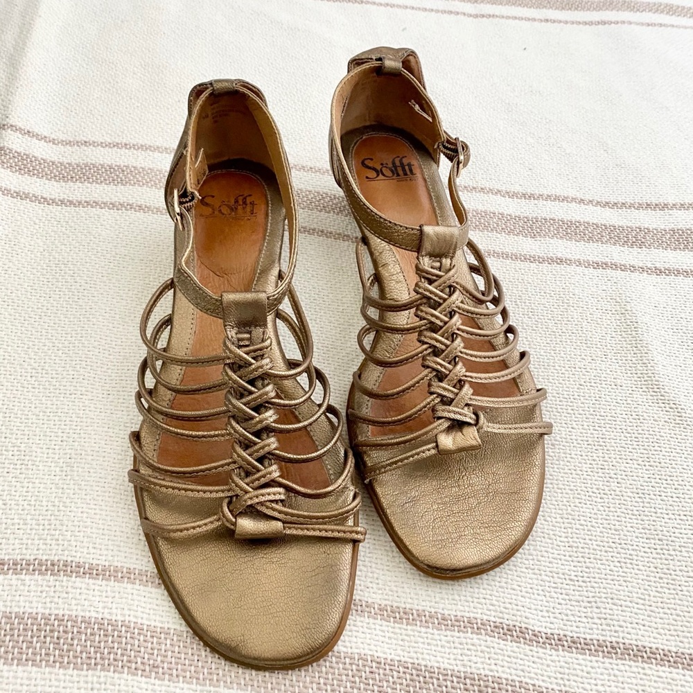 Sofft Gold Wedge Sandal
